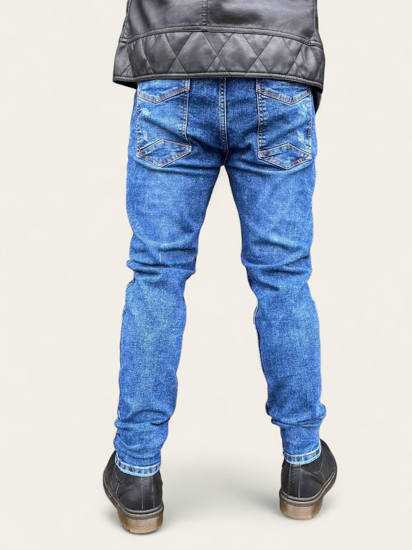 Jean slim hombre clásico tono Azul medio