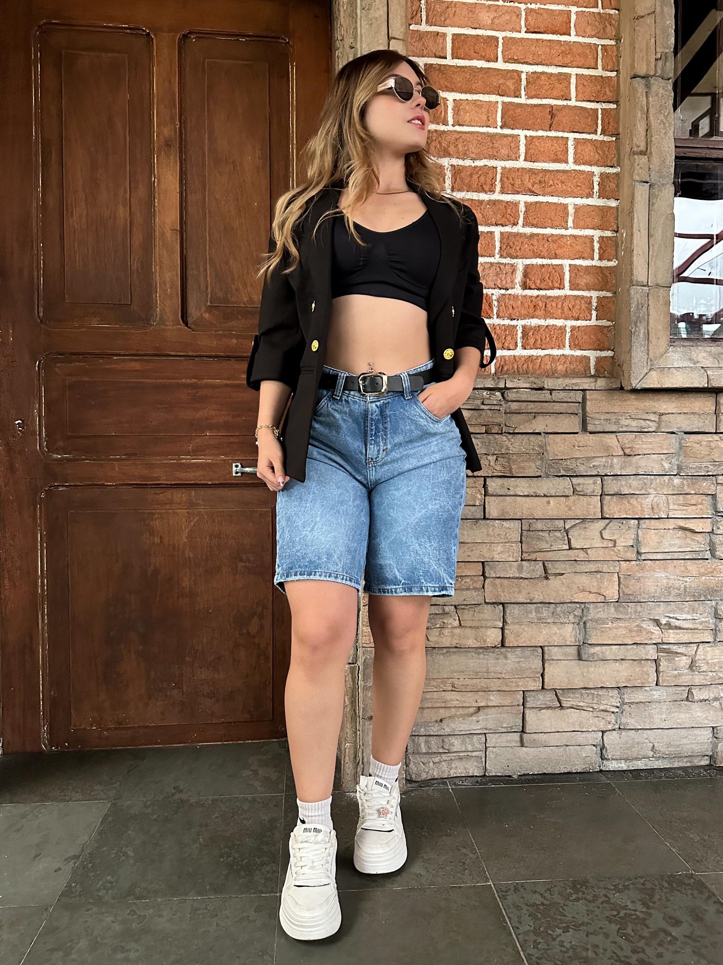 Jort mujer tono azul claro