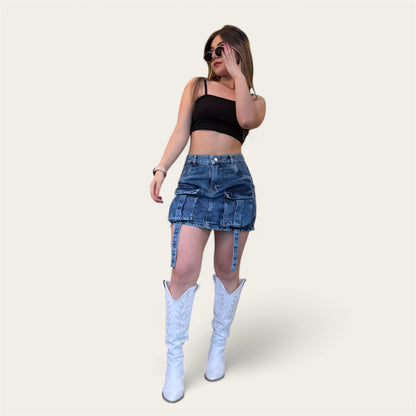 Falda cargo mujer tono Azul