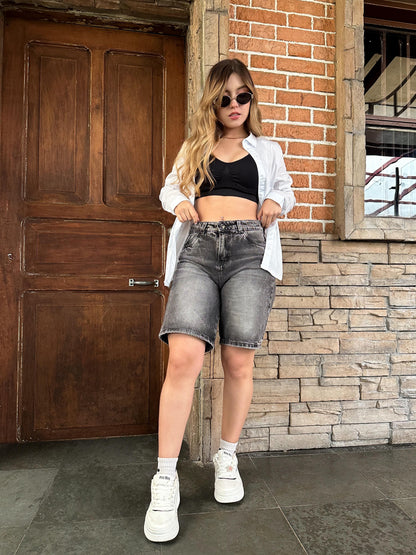 Jort mujer tono gris