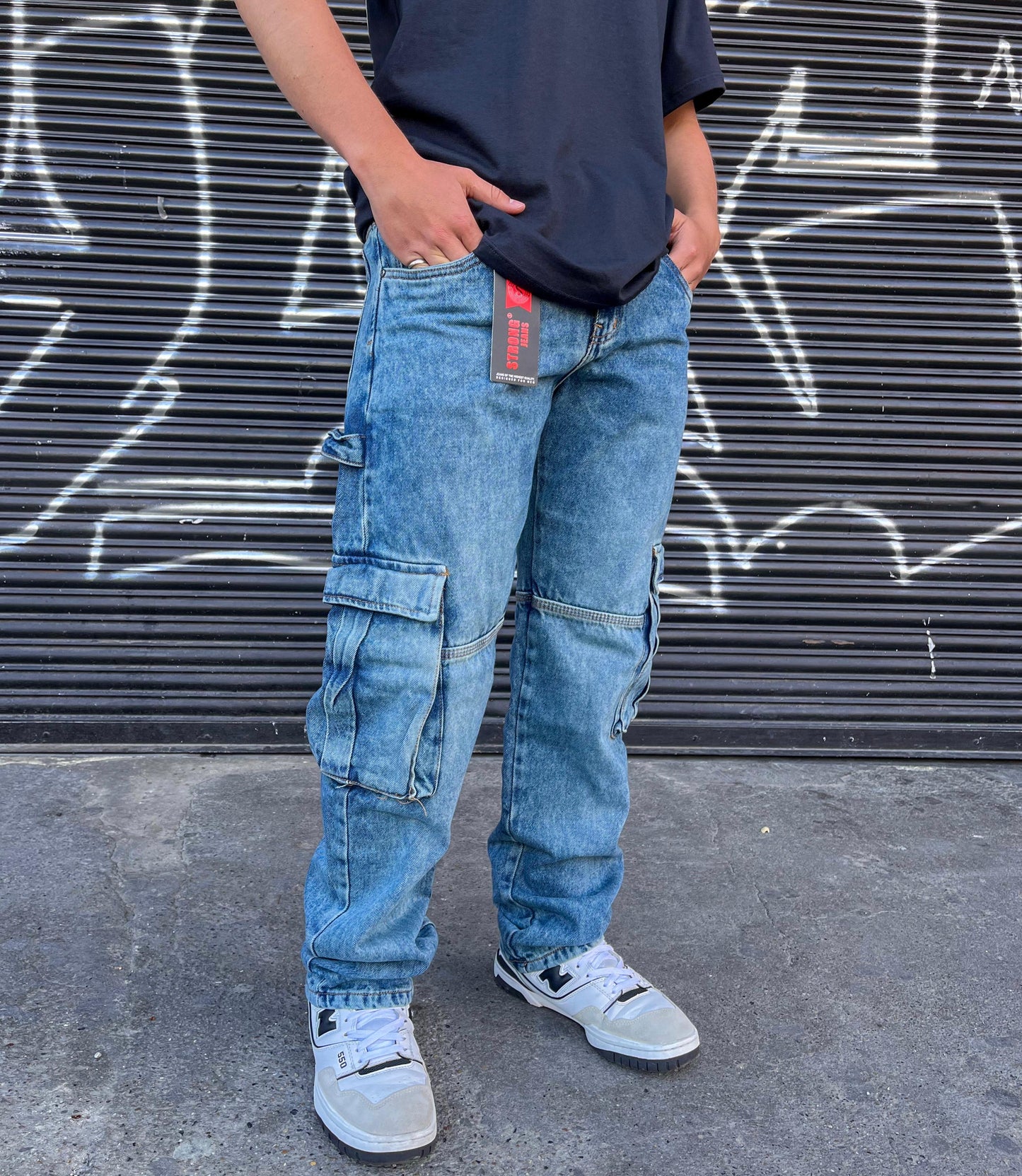 Jean cargo hombre azul claro – Strong Jeans