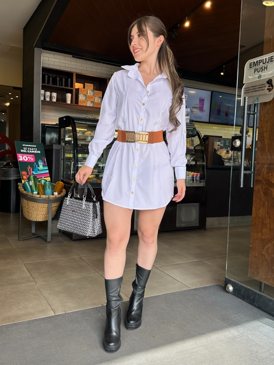 Blusón mujer tono blanco