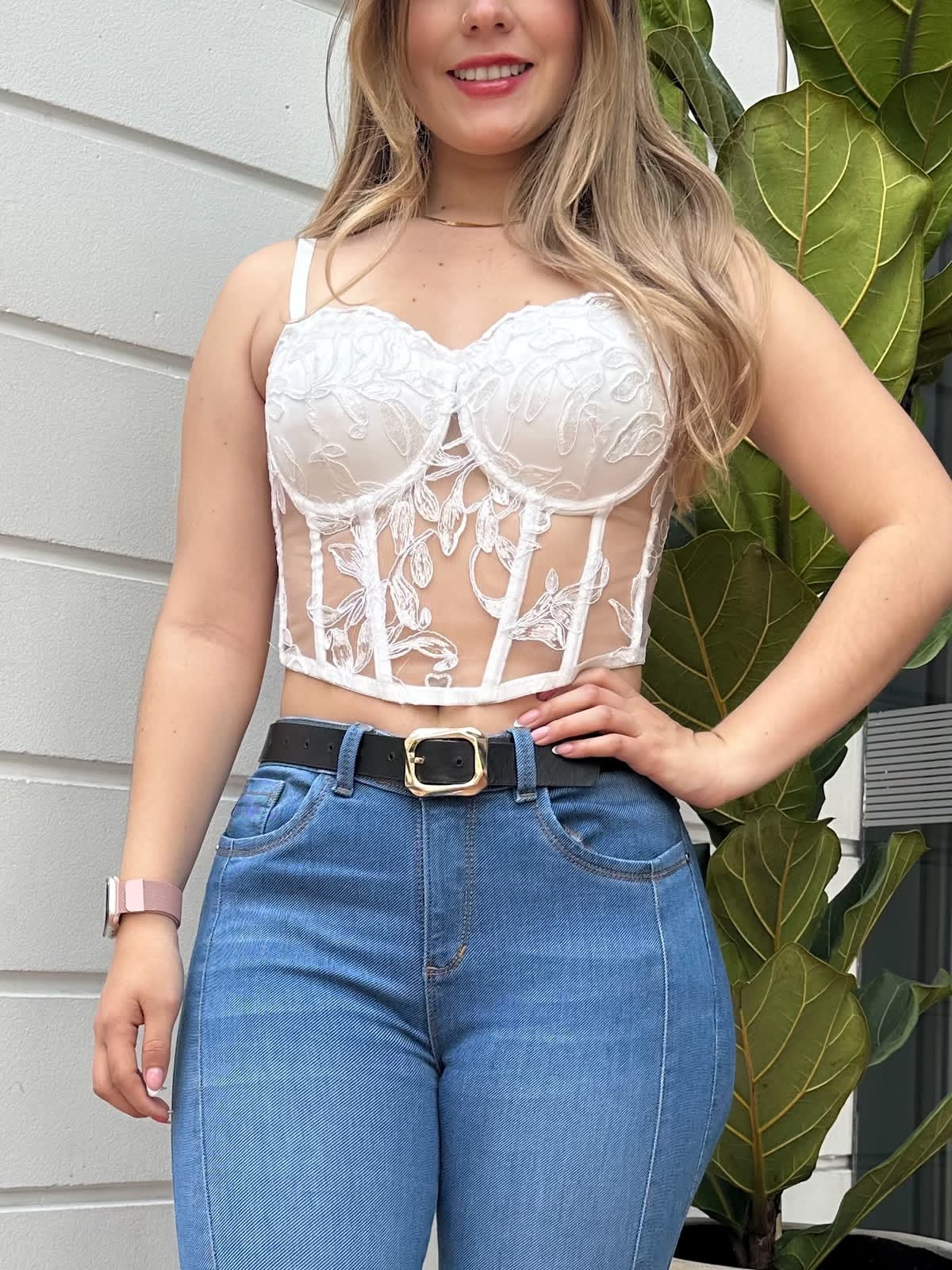 Jean skinny mujer doble costura tiro alto levanta cola azul claro