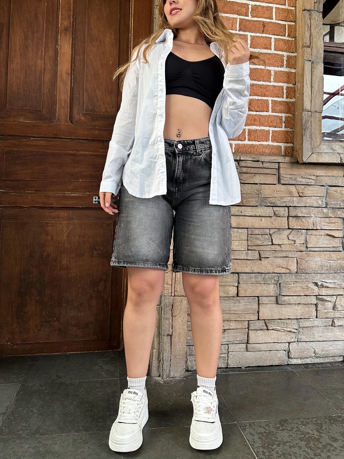 Jort mujer tono gris