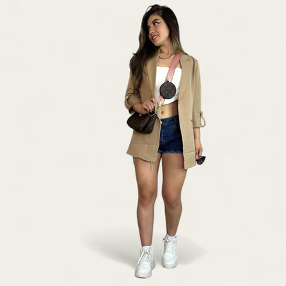 Short en jean Mujer  clasico en tono azul oscuro