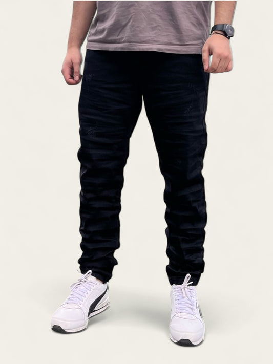 Jean slim clásico tono negro para hombre