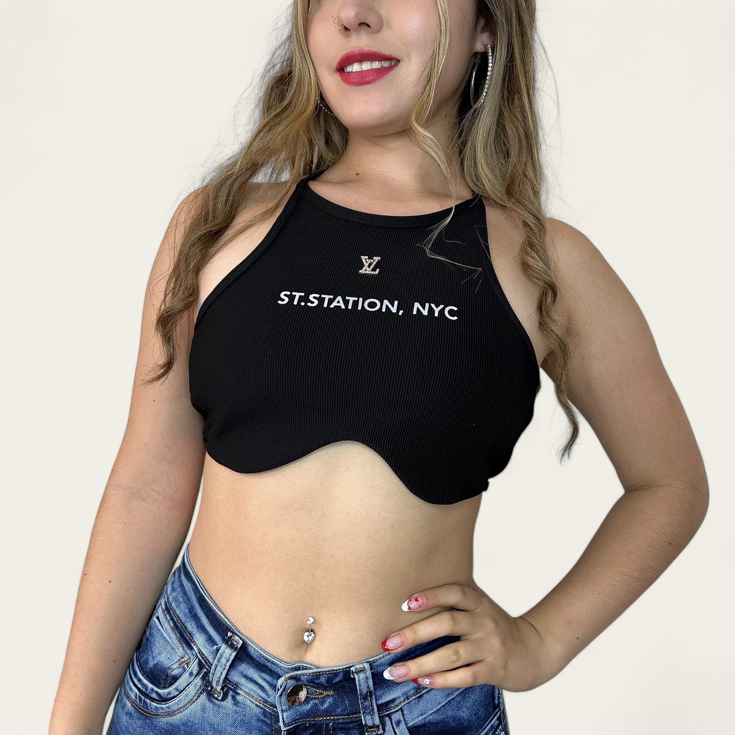 Crop top mujer estampado