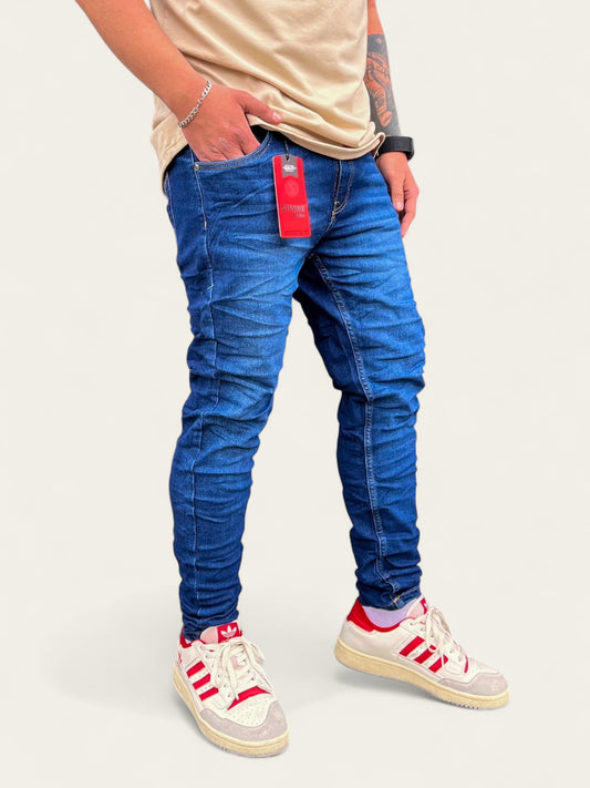 Jean slim hombre clásico tono Azul