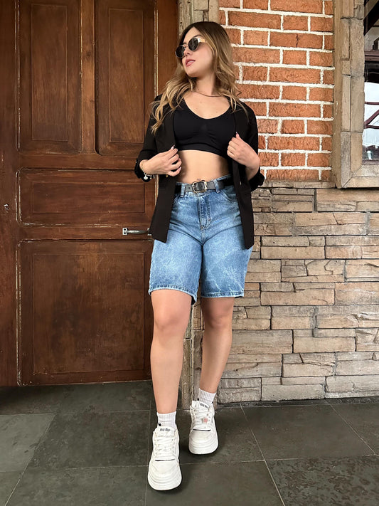 Jort mujer tono azul claro
