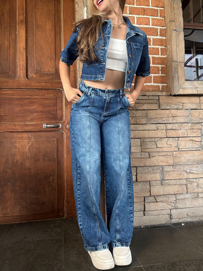 Set wide leg+ camisa clásica