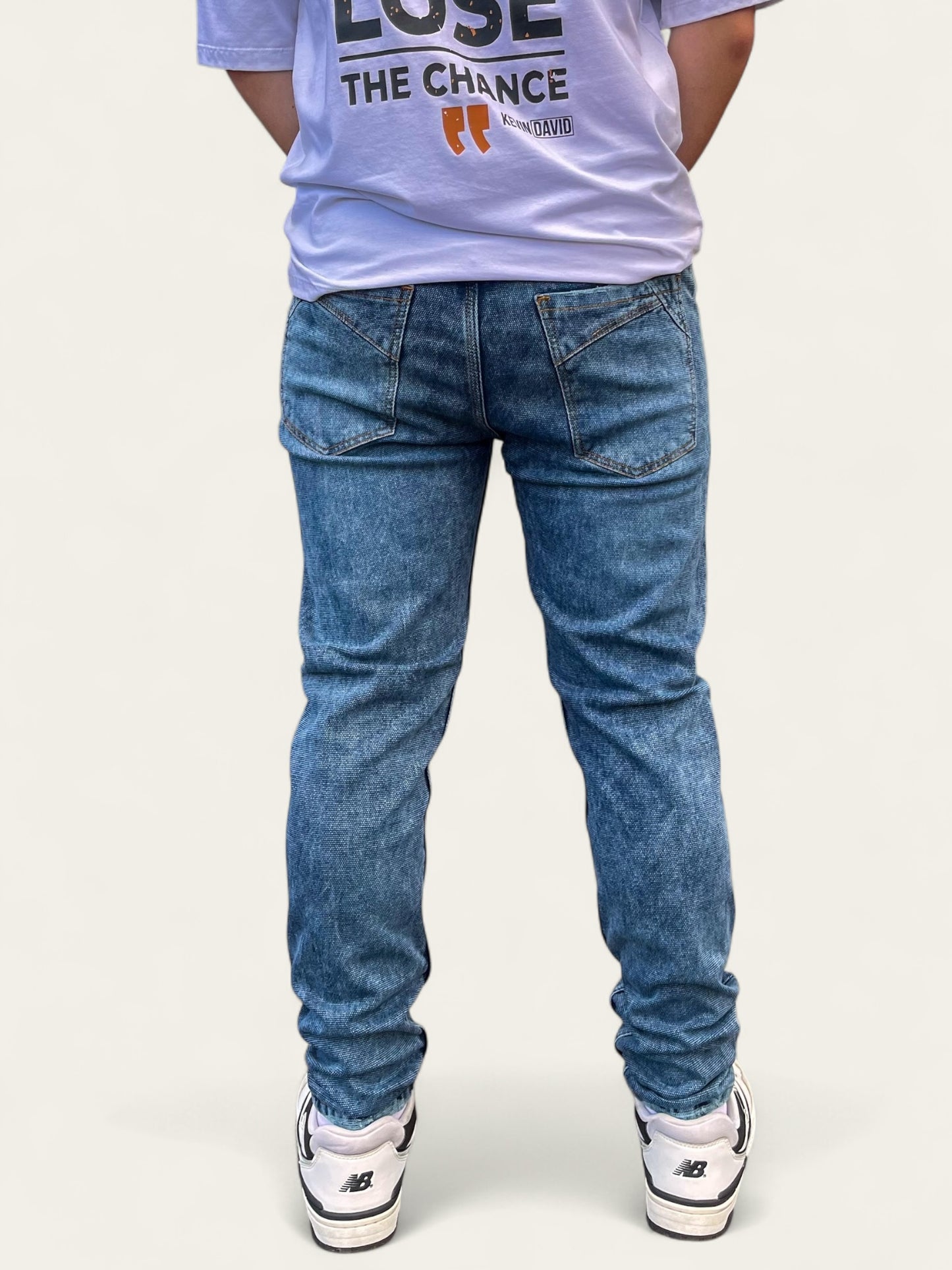 Jean slim hombre tono azul verdoso