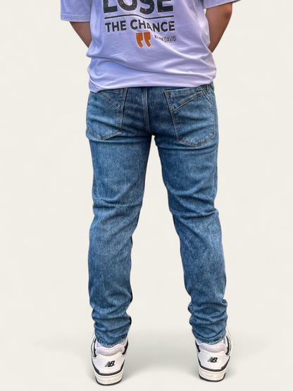 Jean slim hombre tono azul verdoso